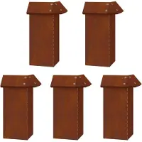 vidaXL : Clôture anti-limaces, 16 pièces, 100 x 3,5 x 25 cm, acier résistant aux intempéries, finition rouille