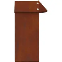 vidaXL Clôture anti-limaces Rouillé 13,5 x 13,5 x 25 cm Acier résistant aux intempéries