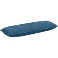 vidaXL Coussin de dossier Bleu 140 x 50 cm Tissu velours côtelé