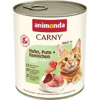 Animonda Carny 6x800g Adult poulet, dinde et lapin - Pâtée pour chat