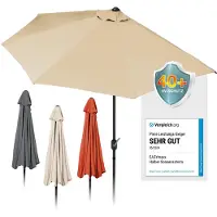 DS Produkte EASYmaxx Parasol semi-circulaire beige avec protection UV