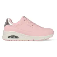 SKECHERS Baskets basses 'Uno Golden Air' rose / argent