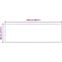 vidaXL Tapis en Peau de Mouton Synthétique Anthracite 80 x 250 cm