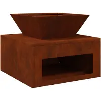 vidaXL , foyer extérieur, aspect rouillé, 50 x 50 x 40 cm