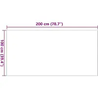 vidaXL Tapis antidérapant en fourrure synthétique Olite Gris 100 x 200 cm Polyester