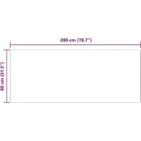 vidaXL Tapis antidérapant en fourrure synthétique Olite anthracite 80 x 200 cm