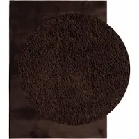 vidaXL Tapis à poils mi-longs, doux et lavable HUARTE Marron