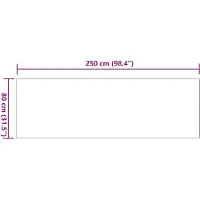 vidaXL Tapis antidérapant en fourrure synthétique Olite Gris 80 x 250 cm Polyester
