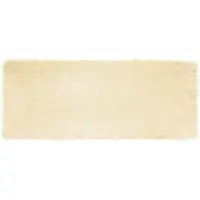 vidaXL Tapis en Peau de Mouton Synthétique Crème 80 x 200 cm Polyester