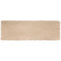 vidaXL Tapis en Peau de Mouton Synthétique Beige 80 x 250 cm Polyester
