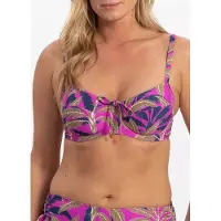 Cyell Haut de bikini à armatures et imprimé feuilles