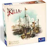 Huch! & friends !, Kilia, jeu de stratégie historique, jeu de construction autour du commerce et de la navigation, pour connaisseurs et débutants, pour 2-4 joueurs à partir de 14 ans