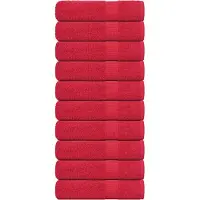 vidaXL Serviettes de douche 10 pcs rouge 70x140 cm 360 g/m² 100% coton