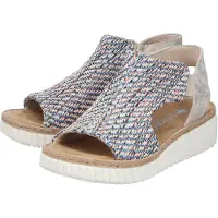 Rieker Sandales crème / bleu / olive / rouge clair