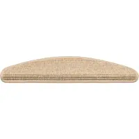 vidaXL Tapis d'escalier 15 pièces 65 x 21 x 4 cm Beige clair Demi-rond Grand