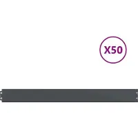 vidaXL Bordure de pelouse 50 pcs. Anthracite 10x103 cm Acier laminé à froid