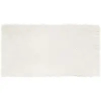 vidaXL Tapis en fausse Tafalla Blanc 80 x 150 cm Polyester