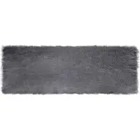 vidaXL Tapis en Peau de Mouton Synthétique Anthracite 80 x 250 cm