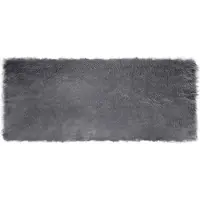 vidaXL Tapis en Peau de Mouton Synthétique Anthracite 100 x 200 cm