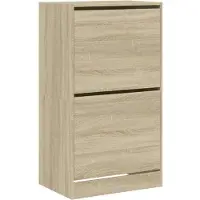 vidaXL Armoire à chaussures 2 tiroirs rabattables chêne sonoma