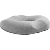 vidaXL Oreiller Avec Oreiller Gris Clair 42 X 37 X 8 Cm Coton