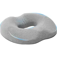 vidaXL Oreiller Avec Oreiller Gris Clair 42 X 37 X 8 Cm Coton