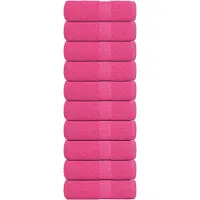 vidaXL Serviettes de toilette 10 pièces FROGN Rose 30 x 30 cm 100 % coton