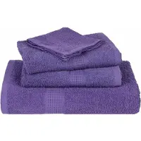 vidaXL Serviettes de douche 2 pcs violet 70x140 cm 360 g/m² 100% coton