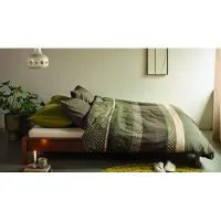 Beddinghouse Housse de couette Fera - Double - 200 x 200/220 cm - Vert