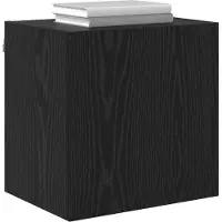 vidaXL Armoire TV murale noire imitation chêne 40,5x30x40cm Matériau dérivé du bois