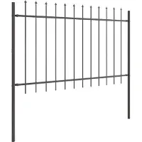 vidaXL Clôture de jardin Woerden Gris 1,7 x 1,2 m Acier thermolaqué