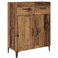 vidaXL Sideboard vieux bois 69,5 x 34 x 90 cm Matériau dérivé du bois