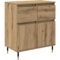 vidaXL Sideboard Chêne Artisan 60 x 35 x 70 cm Bois composite et fer