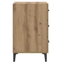 vidaXL Cabinet de chevet avec tiroir chêne artisanal 40 x 40 x 66 cm