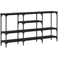 vidaXL Table console Chêne noir 160 x 29 x 80 cm Bois d'ingénierie