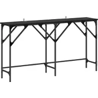 vidaXL Table console Chêne noir 140 x 29 x 75 cm Bois d'ingénierie
