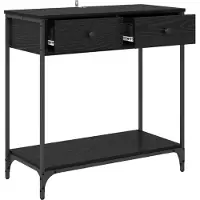 vidaXL Table console Chêne noir 75 x 34,5 x 75 cm Bois d'ingénierie
