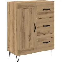 vidaXL Sideboard Chêne Artisan 69,5 x 34 x 90 cm Matériau dérivé du bois