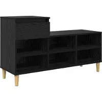vidaXL Cabinet à chaussures avec tiroir Chêne noir 102 x 36 x 60 cm
