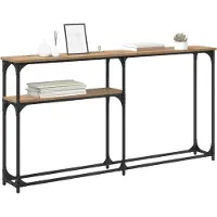 vidaXL TableConsole Chêne artisanal 145 x 22,5 x 75 cm