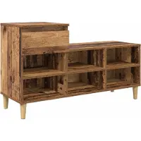 vidaXL Cabinet à chaussures avec tiroir Bois ancien 102 x 36 x 60 cm
