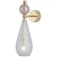 Ebb & Flow Smykke Applique Crystal | Obsidian ball | Gold E14IP20