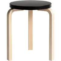 Artek Stool 60 Tabouret Birch | Black