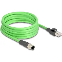 DeLOCK M12 vers RJ45 PUR (TPU) câble, 5 m. -