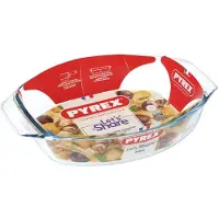 Pyrex Plat à Four Ovale 3l Verre Borosilicate Résistant Et Polyvalent -