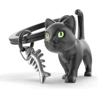 Metalmorphose Porte-clés Black Cat, Noir