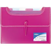 Strigo Classeur A4 avec 6 intercalaires en V, rose (A4)