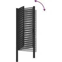 vidaXL Portail de jardin verrouillable noir 100x180 cm aluminium