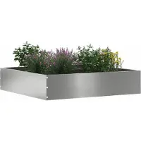 vidaXL Bordure de pelouse Argent 60 x 60 x 13 cm Acier galvanisé