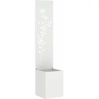 vidaXL Bâche brise-vue pour jardin Floral Blanc 32 x 32 x 150 cm